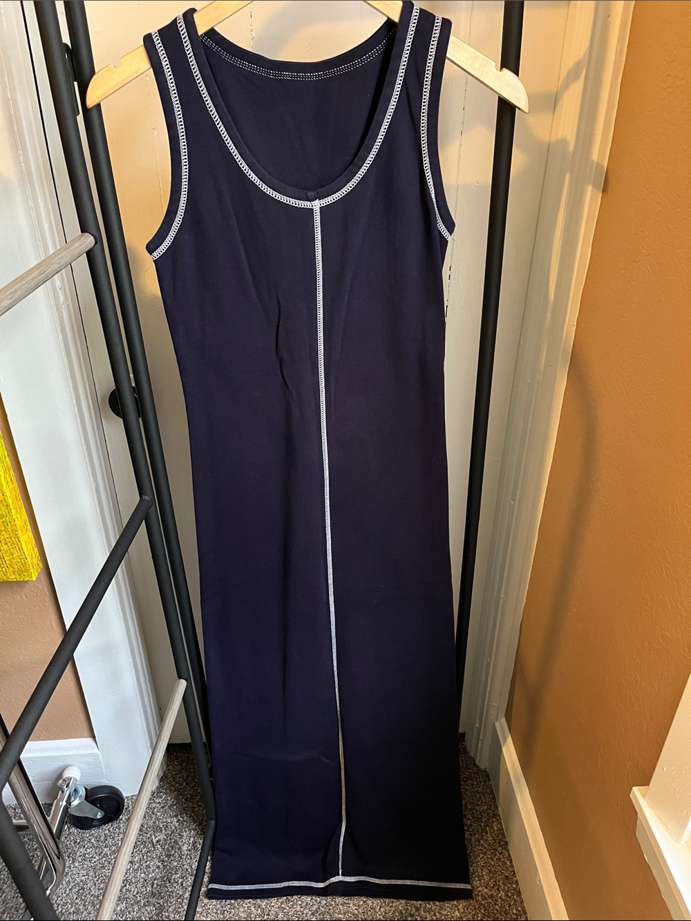 Navy colored tank maxi dress